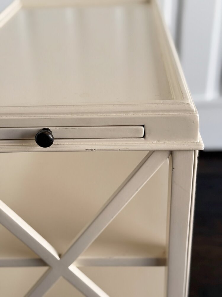 White X-End Table - FLD