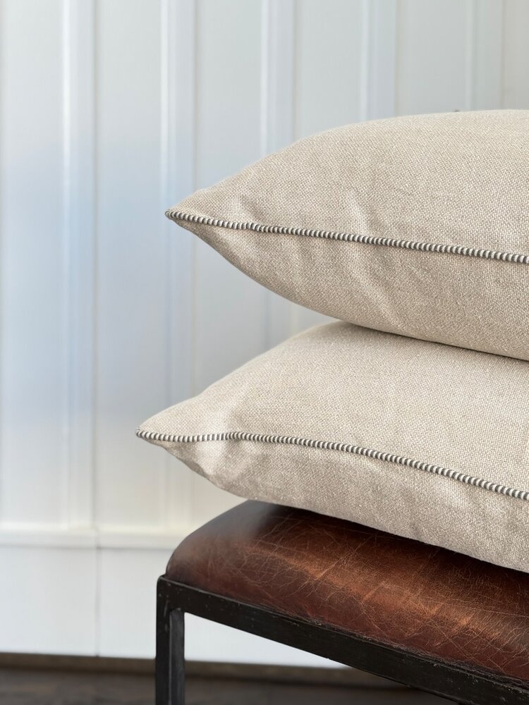 Aurora Two Tone Sq. Pillow & Down Insert - DS