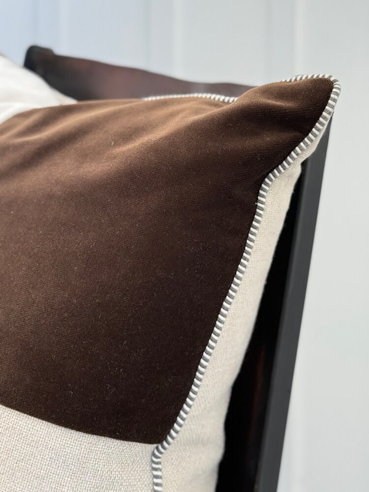 Aurora Two Tone Sq. Pillow & Down Insert - DS