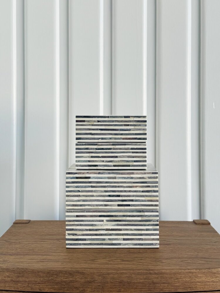 Striped Bone Box: Medium - AS