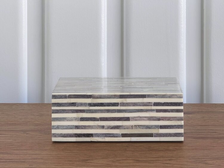 Striped Bone Box: Small - AS
