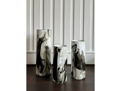 White Horses Tall Vase; Small - TWCO