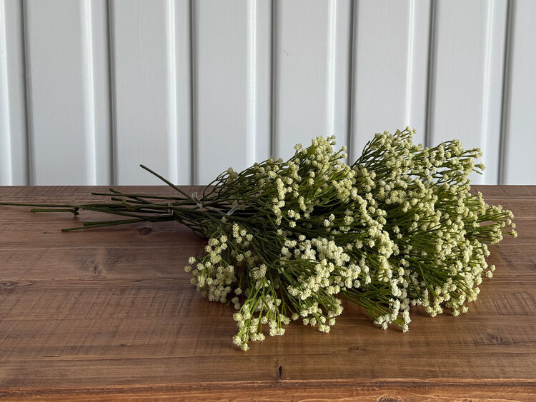 25" Real Touch Cream Baby's Breath Spray