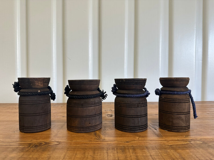 Rope Handled Wood Jug: - CCO