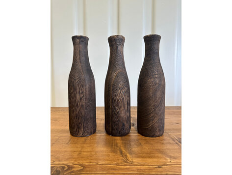 Charred Paulownia Wood Vase: Medium - CCO