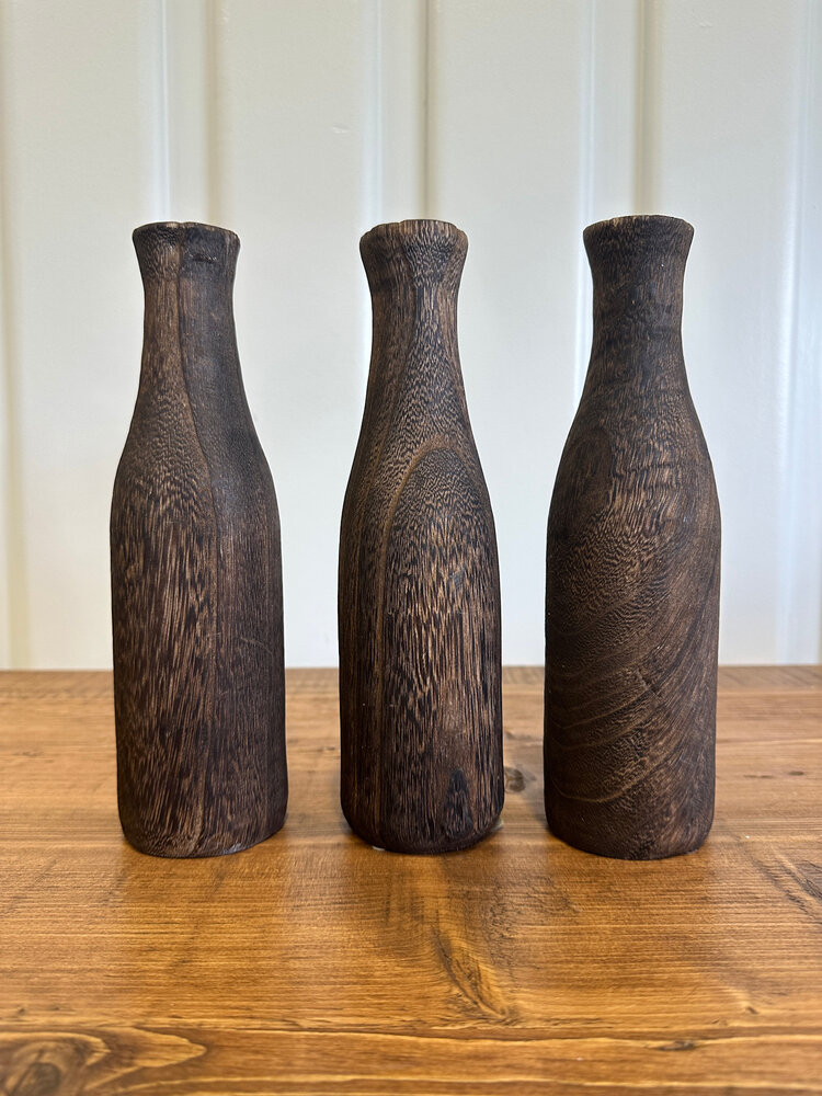 Charred Paulownia Wood Vase: Medium - CCO