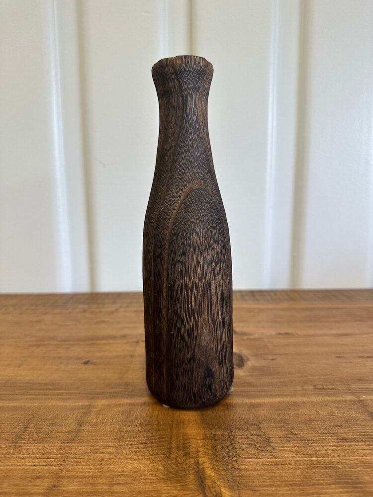 Charred Paulownia Wood Vase: Large