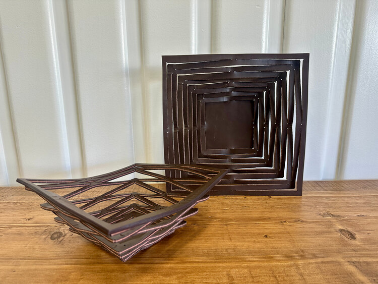 Cut Out Leather Bowl: Large