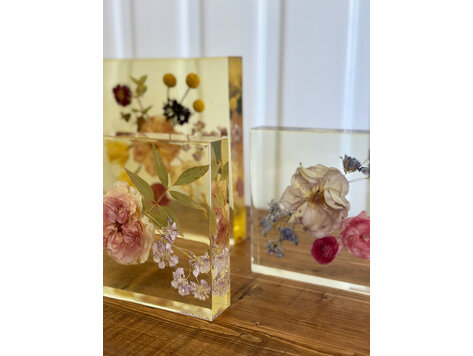 10" x 10" Resin Floral Art - TLB