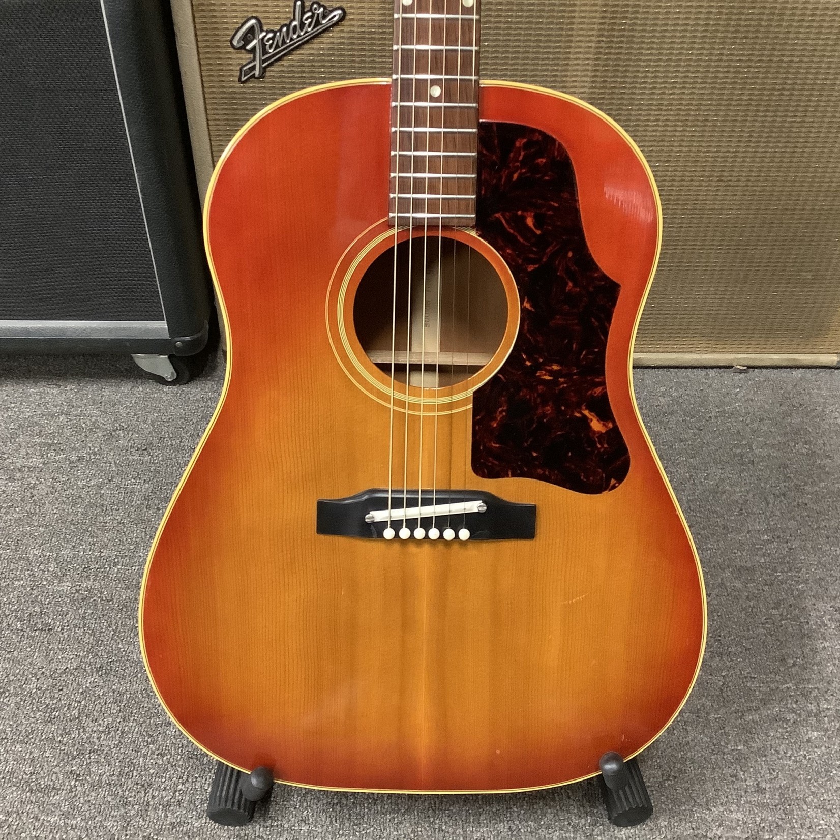 1963 Gibson J 45 W Nylon Adjustable Bridge Sunburst Normans Rare Guitars