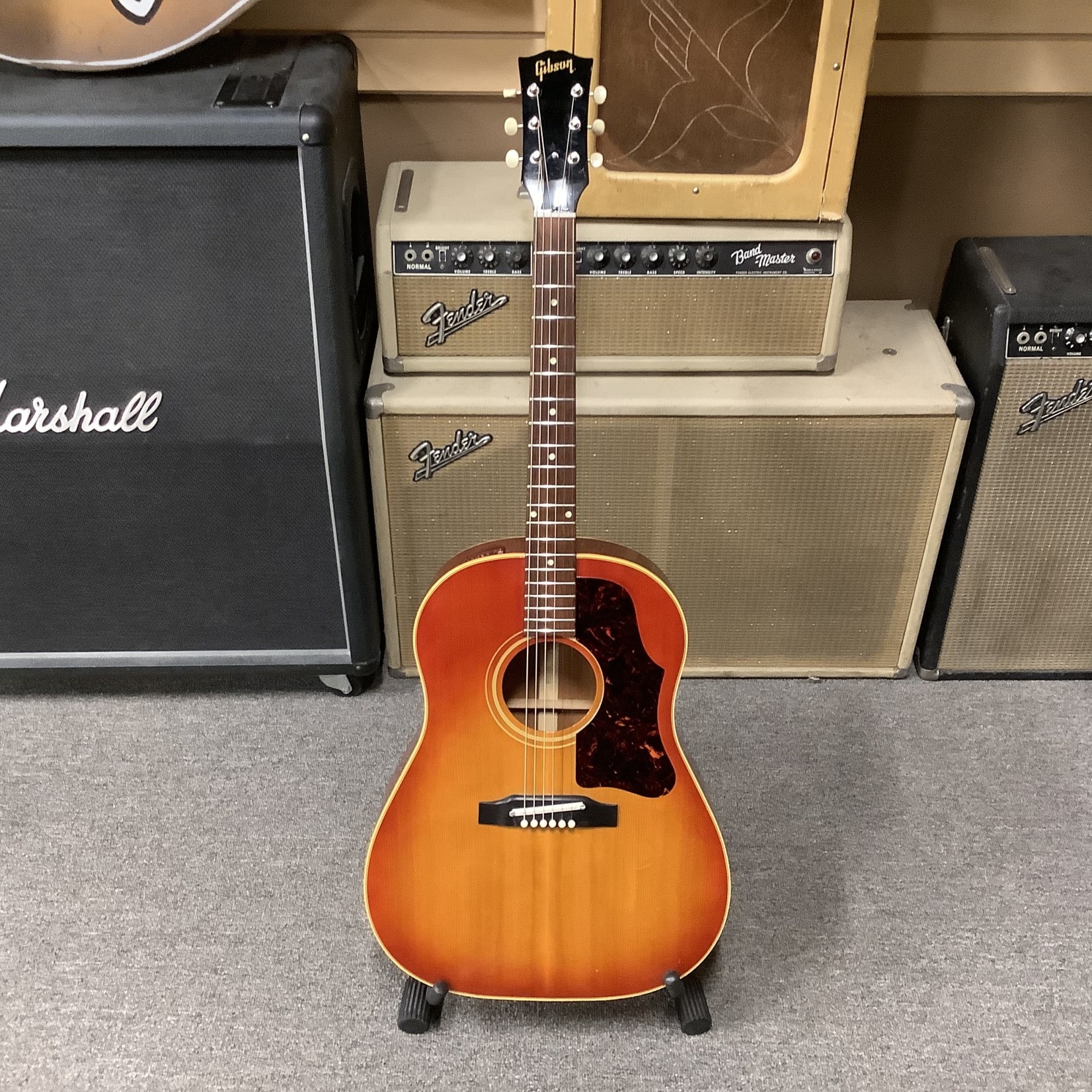 1963 Gibson J 45 W Nylon Adjustable Bridge Sunburst Normans Rare Guitars