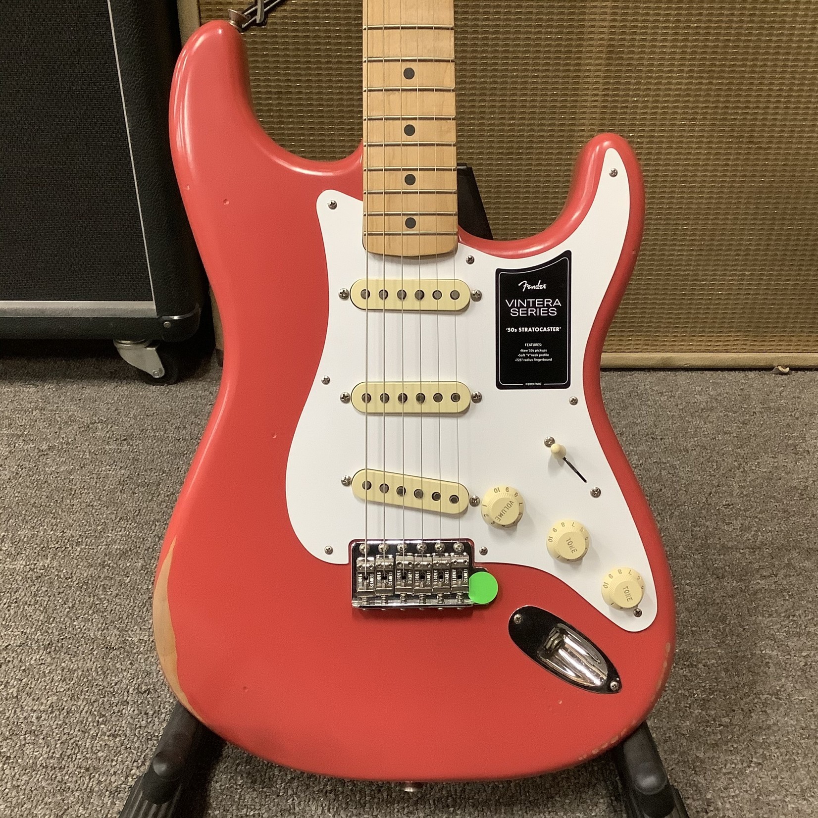 Fender Brand New Fender Vintera 50’s Roadworn Stratocaster Fiesta Red Maple Neck