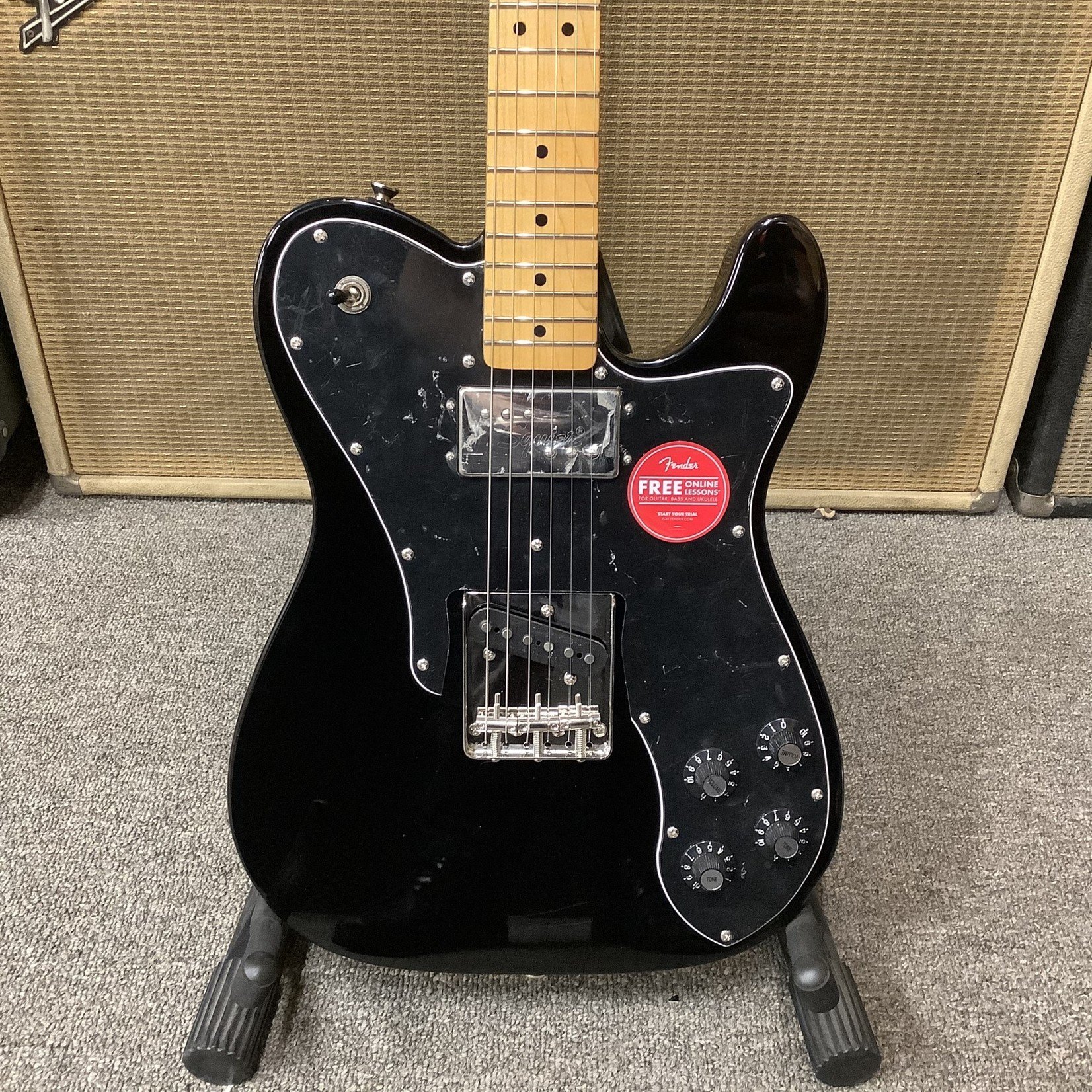 New Fender Squier Made In China Telecaster Custom Black Classic Vibe -  Normans Rare Guitars