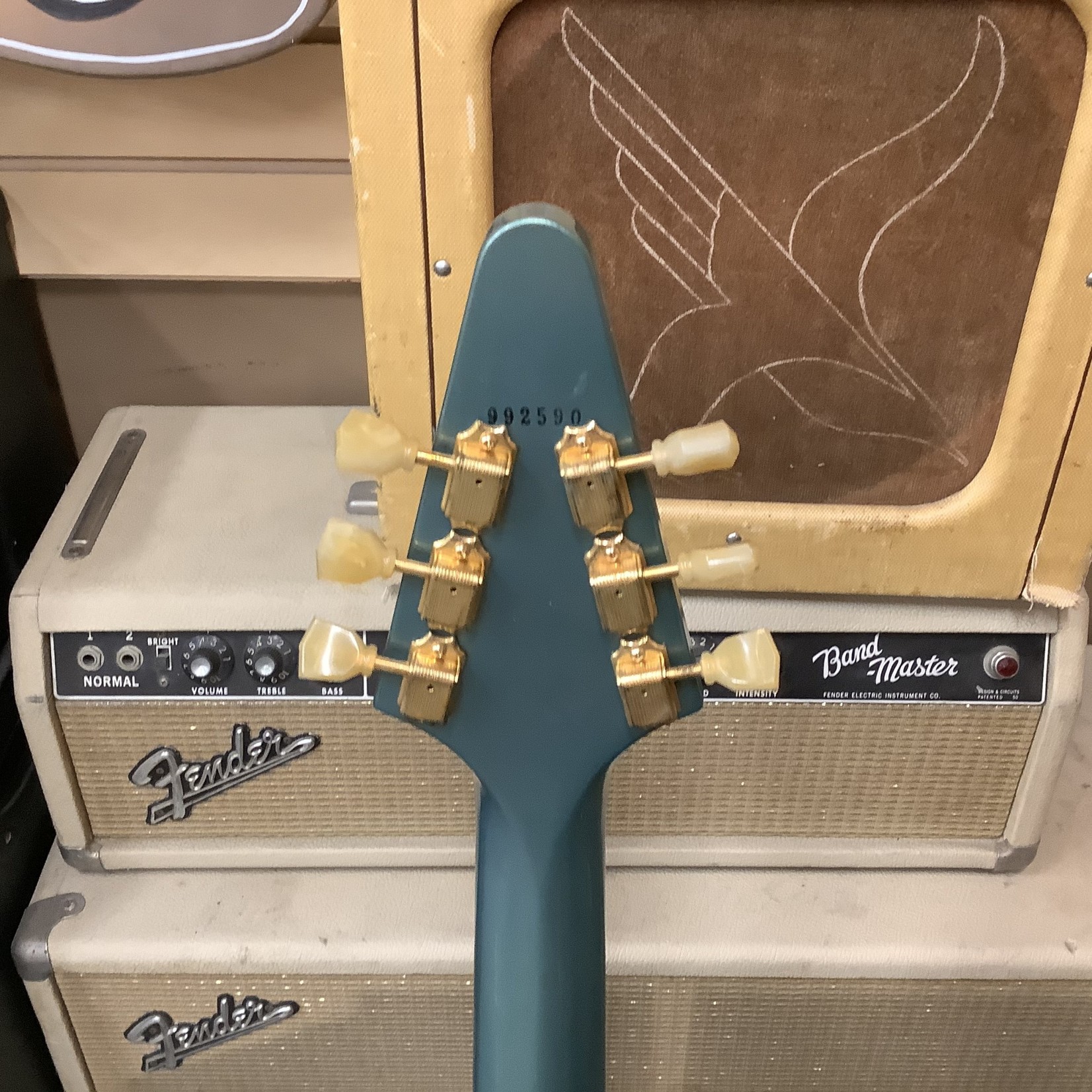 Gibson Gibson “Wildwood” Spec 1959 Flying V - Antique Pelham Blue, Mahogany