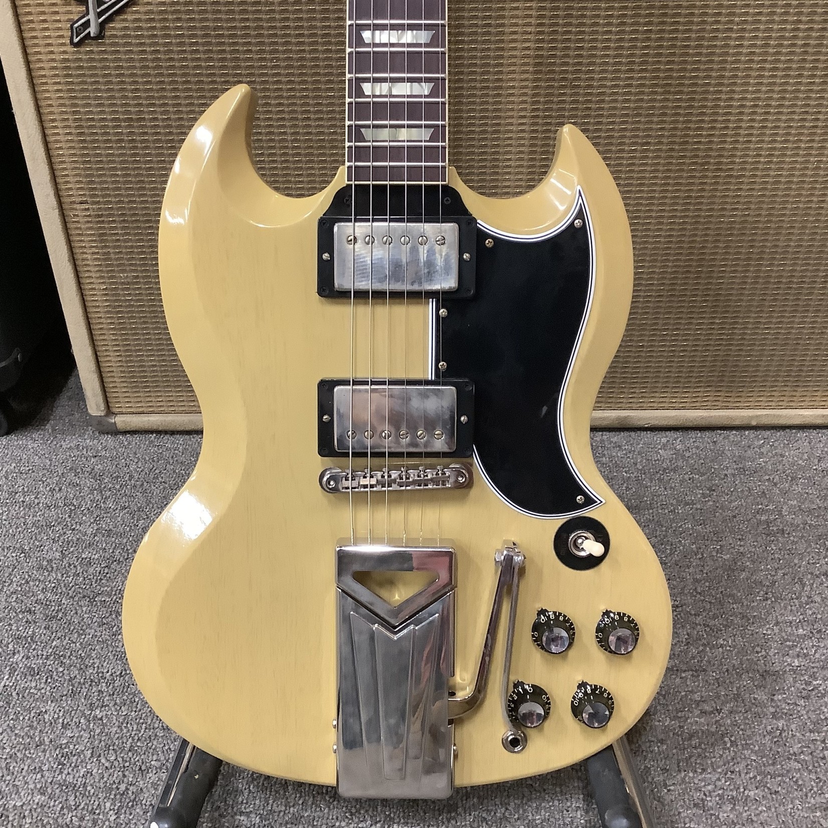 Gibson Brand New Gibson/Norman Special Order 60th Anniversary SG Standard, TV Yellow, Sideways Vibrola