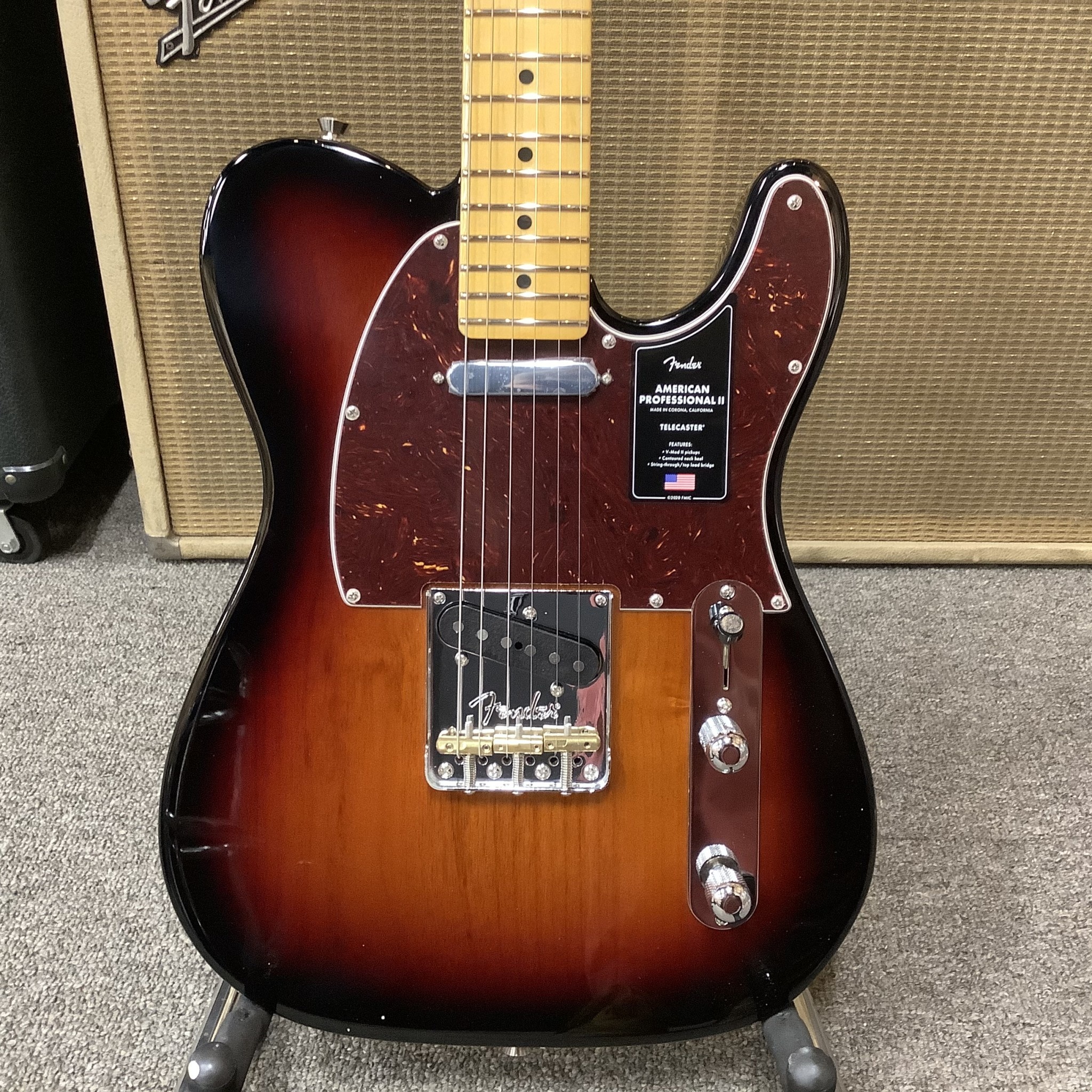Brand New Fender American Professional II Telecaster, Maple Neck, Three  Tone Sunburst Normans Rare Guitars
