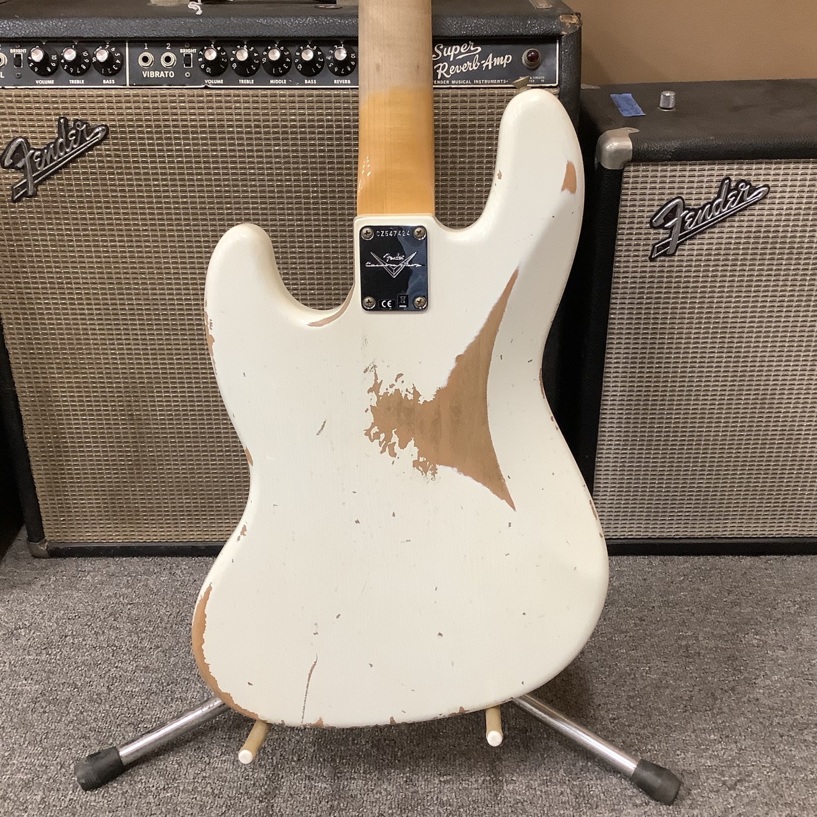 Fender 2020 Fender Custom Shop '60 Jazz Bass Relic, White Finish