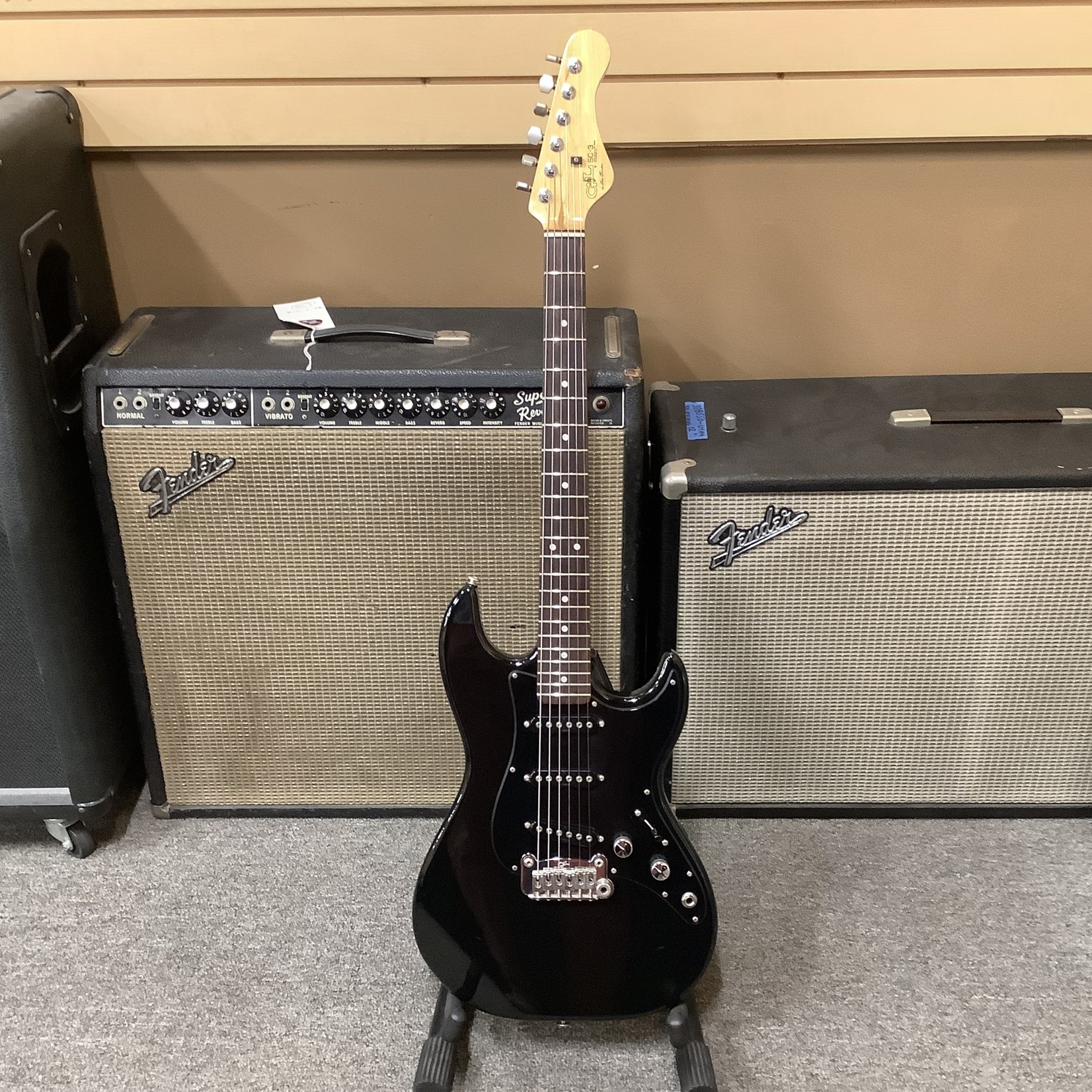 G+L 1991 G&L SC-3, Black, Rosewood