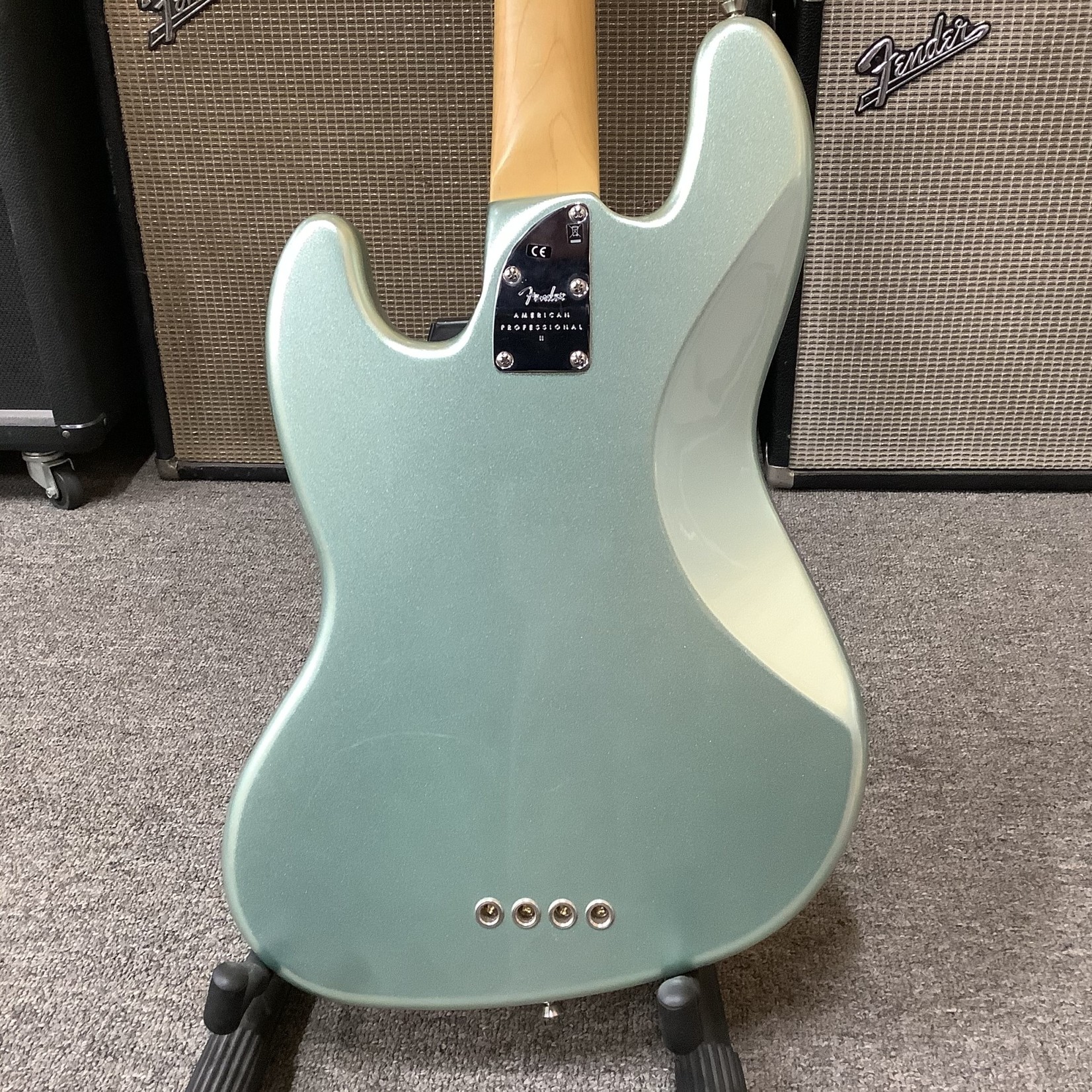 Fender 2020 Fender American Professional II Jazz Bass, Mystic Surf Green
