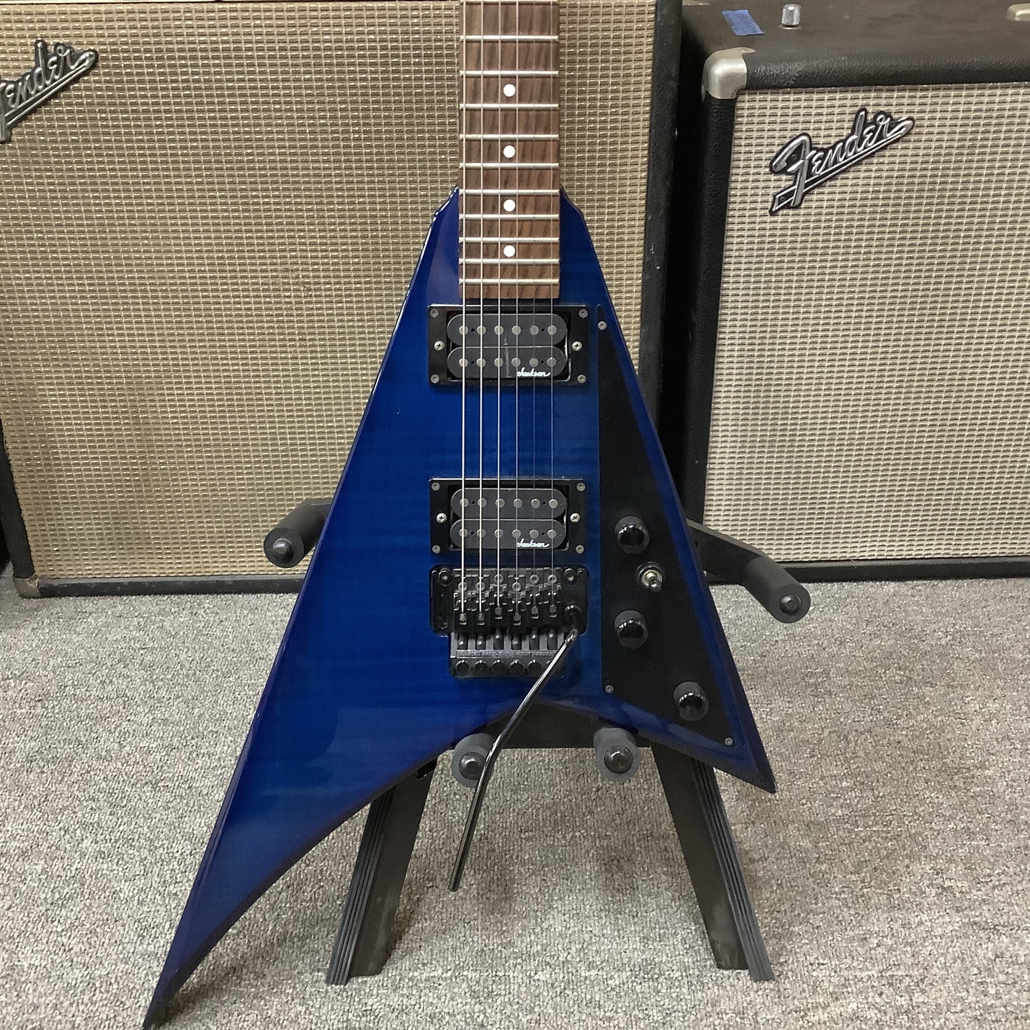 Jackson Performer, Blue, HH Configuration, Floyd Rose - Normans