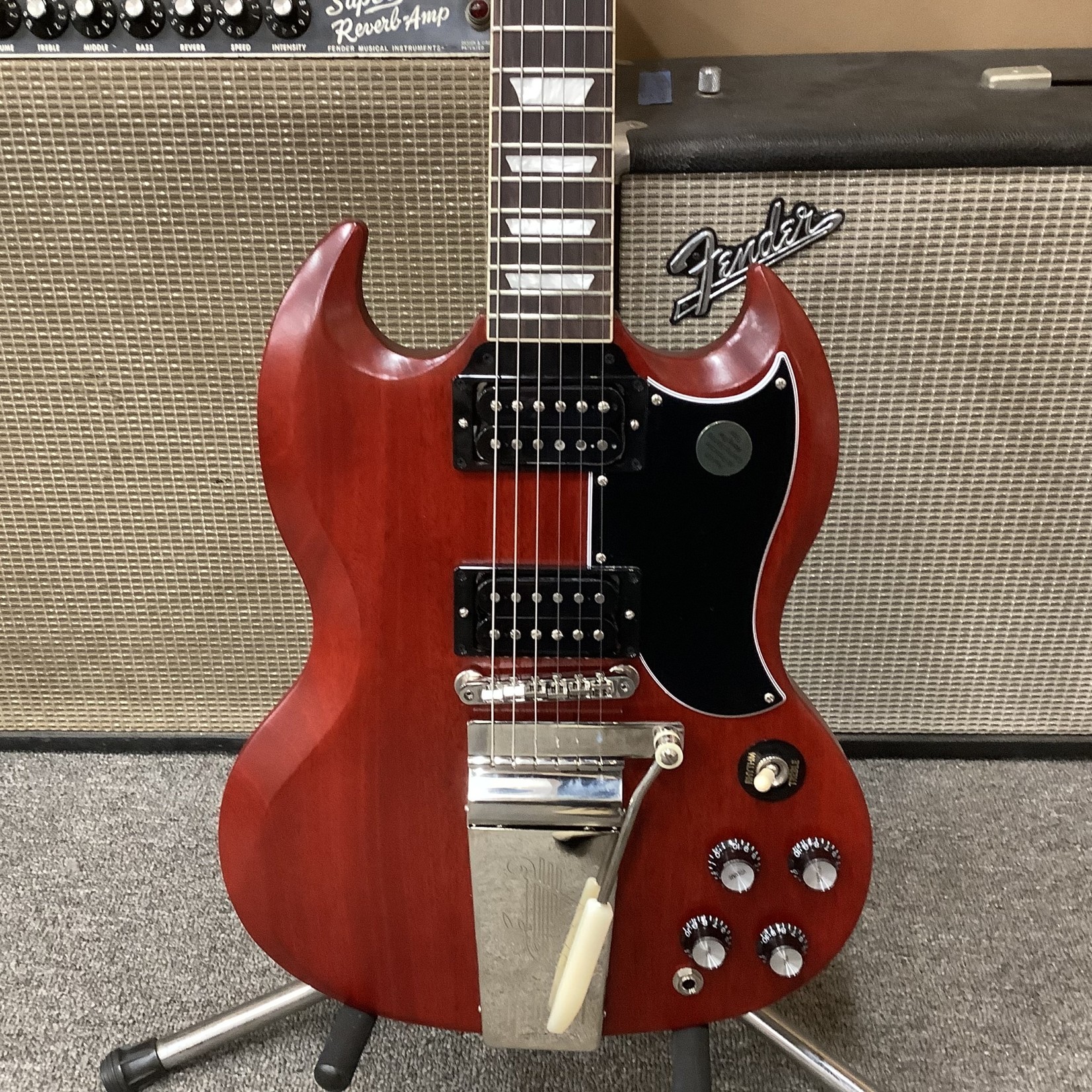 Gibson Brand New 2022 Gibson SG Standard, '61 ''Faded'' Maestro Vintage Cherry