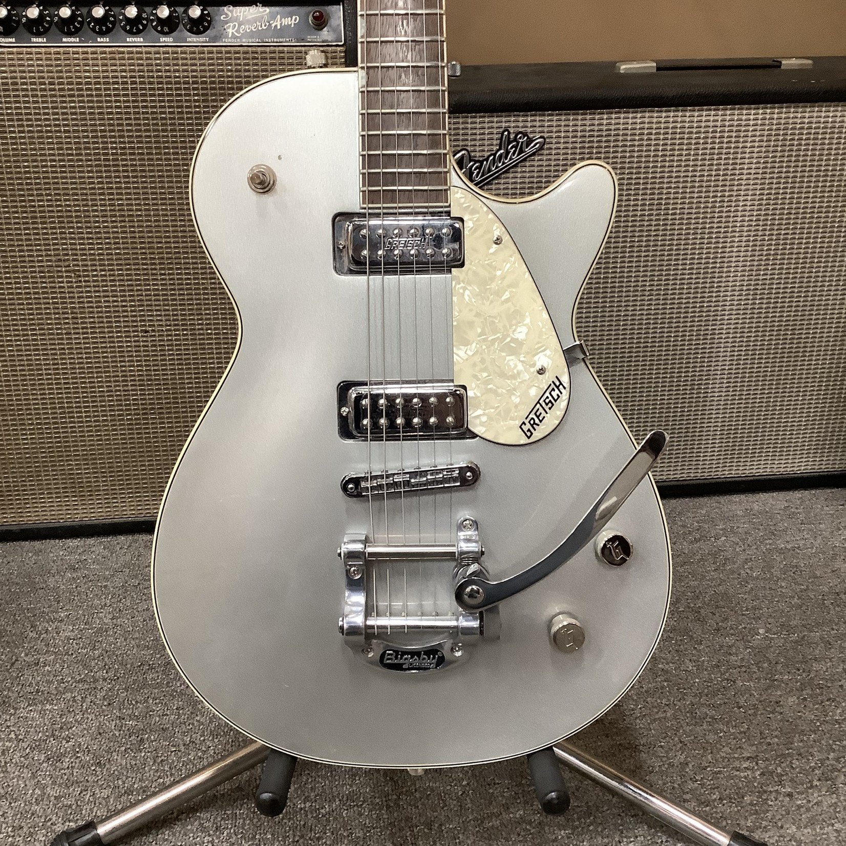 Bigsby,ビグスビー,長期ストック品,fixed arm風ハンドル,銀色,GRETSCH 