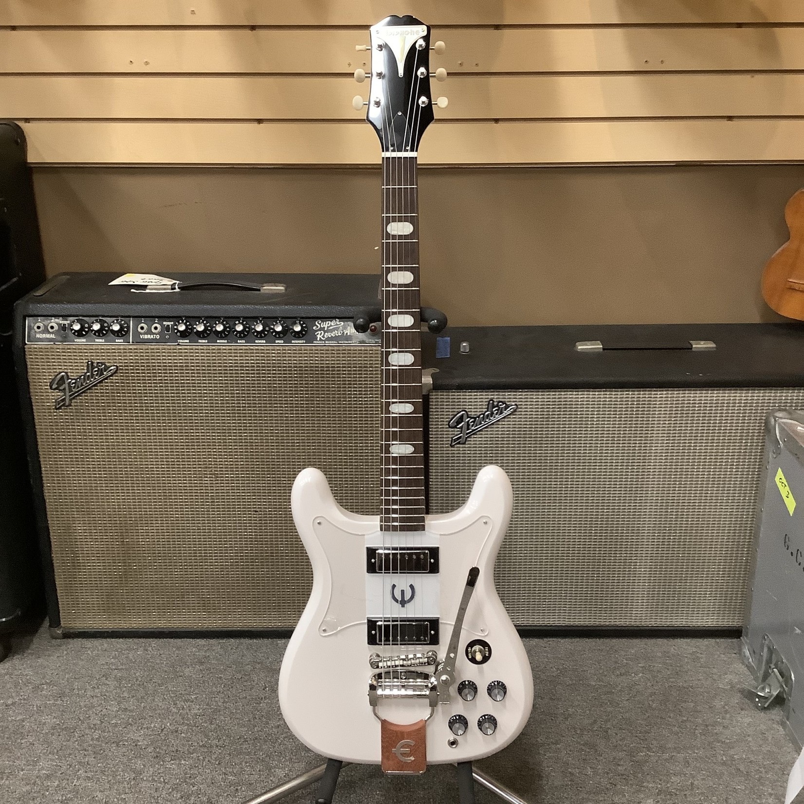 2022 Epiphone Crestwood Custom Trem-O-Tone White - Normans Rare