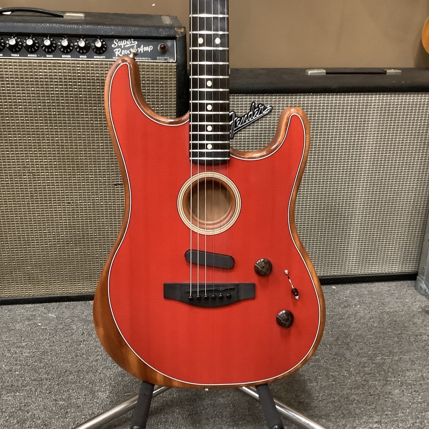 Fender Used Fender Acoustasonic Stratocaster Red