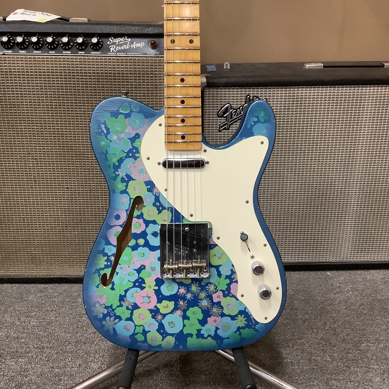 Fender 2017 Fender Custom Shop Telecaster Thinline Relic Blue Floral