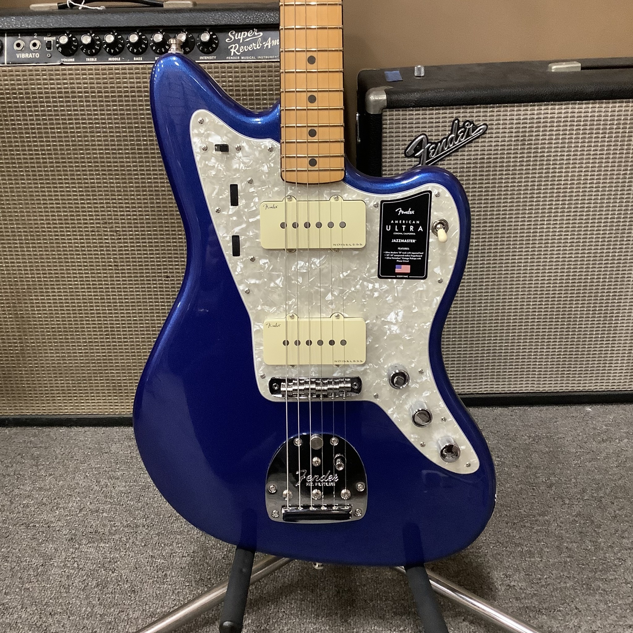 2023 Fender American Ultra Jazzmaster Cobra Blue Normans Rare Guitars