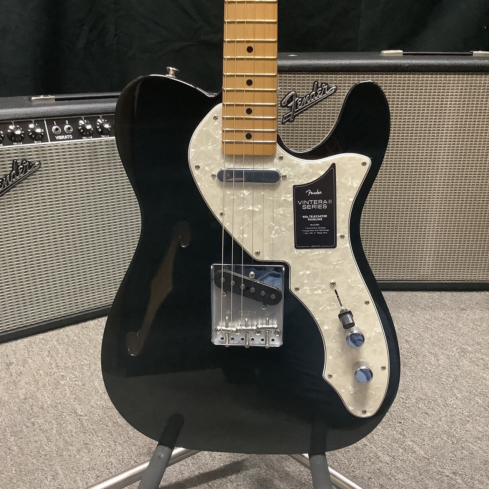 2023 Fender Vintera II 60s Telecaster Thinline Black - Normans