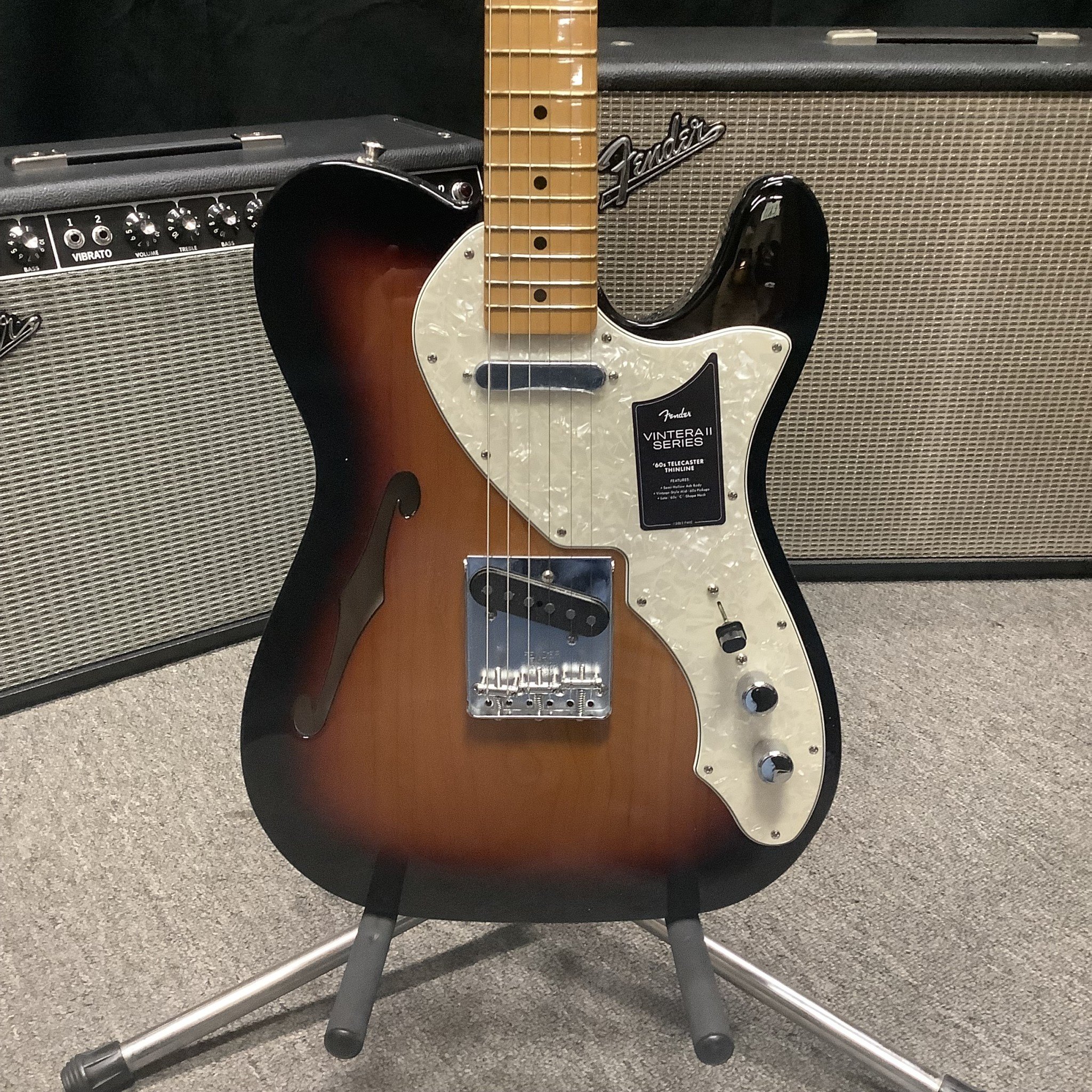2023 Fender Vintera II 60s Telecaster Thinline 3-Color Sunburst