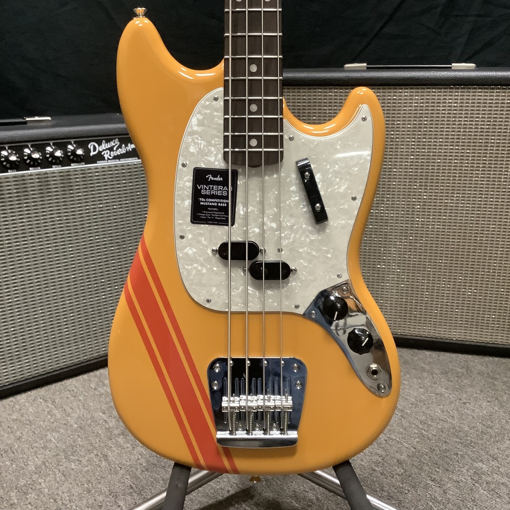 Fender 2023 Fender Vintera II '70s Competition Mustang Bass Competition Orange