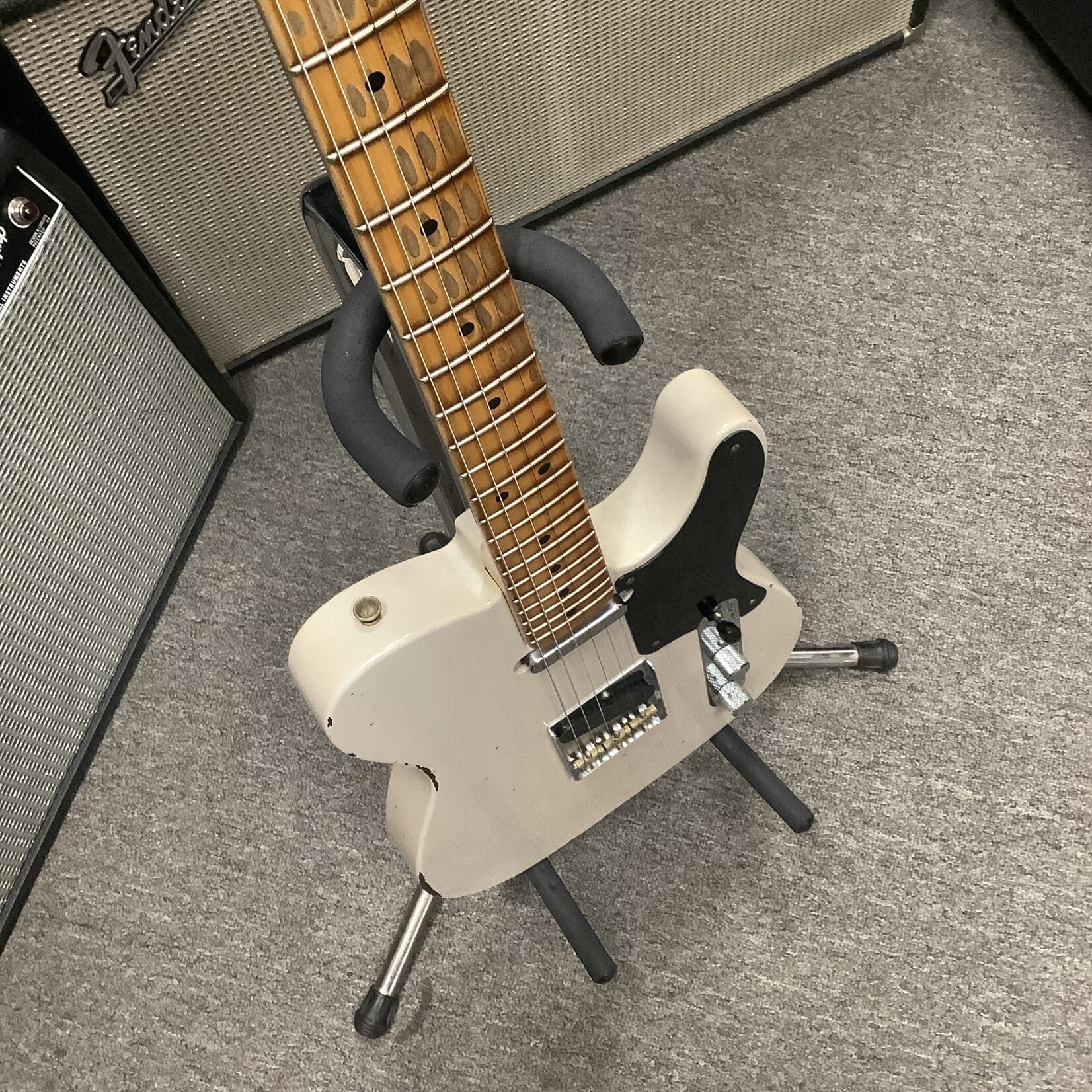 Fender 2021 Fender Custom Shop Limited Edition Roasted Pine Double Esquire Relic Aged White Blonde