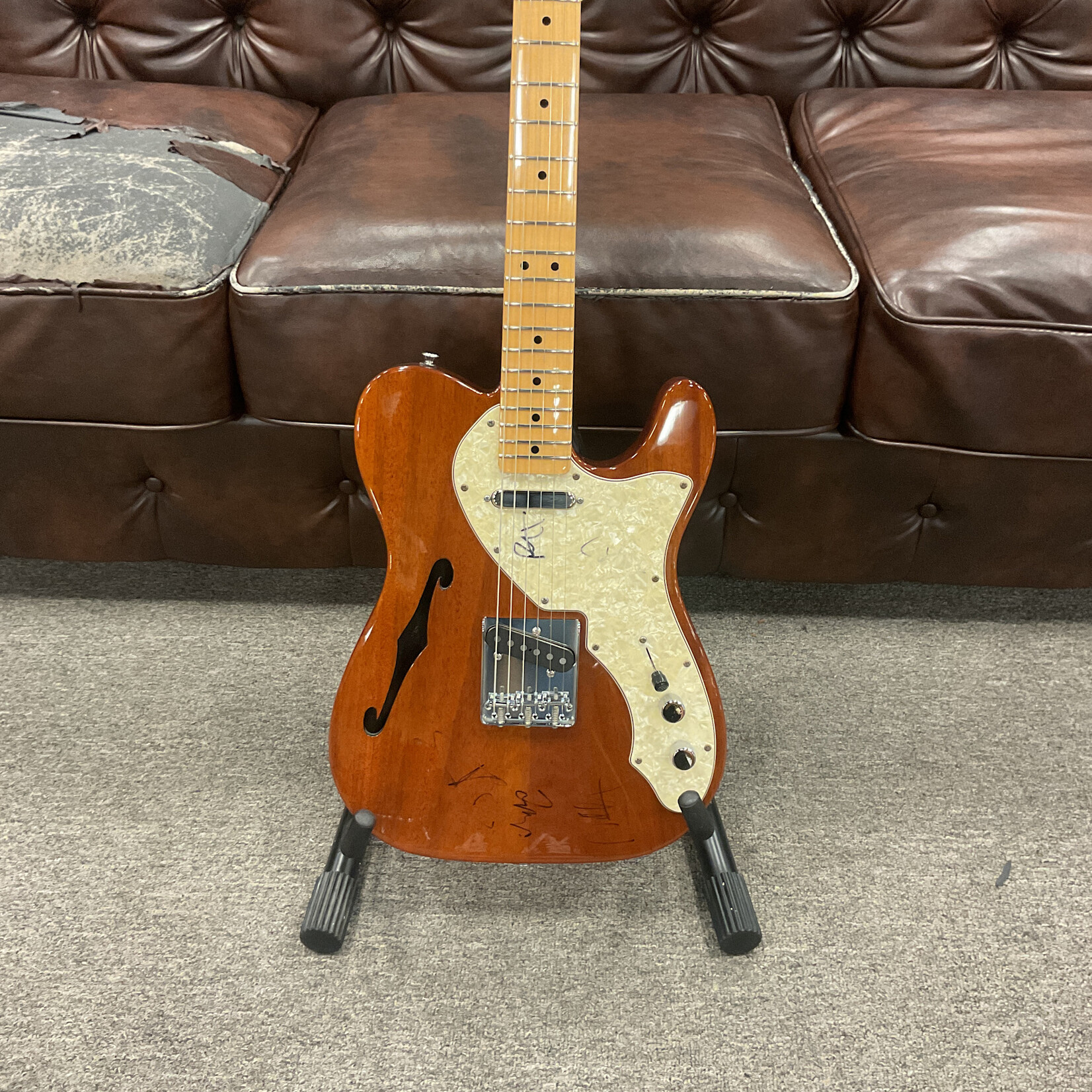 Fender 2010 Squire Telecaster Thinline Mahogany Autographed By The Foo Fighters