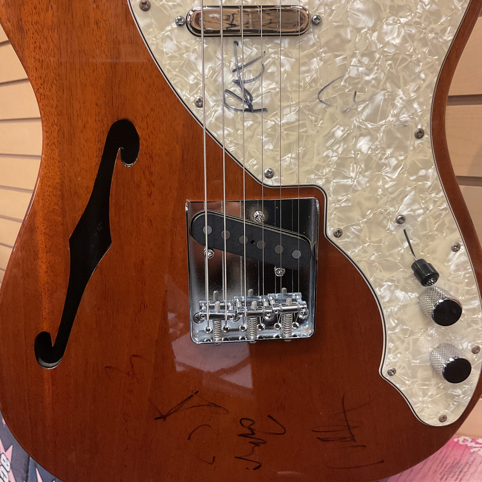 Fender 2010 Squire Telecaster Thinline Mahogany Autographed By The Foo Fighters