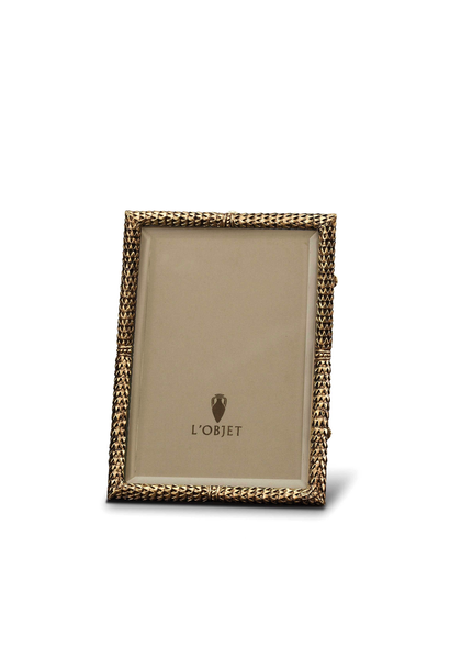 L'Objet - Snake Scales Frame  4x6" - Gold