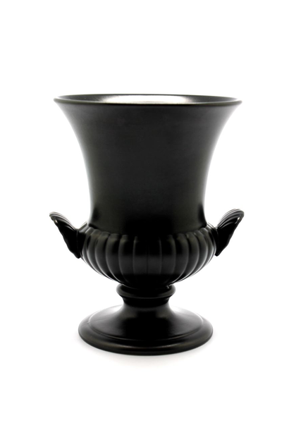 Vintage Wedgwood - Ravenstone Urn / Vase -  Black - Medium H13.5cm - UK c.1960