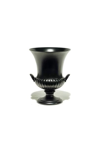Vintage Wedgwood - Ravenstone Urn / Vase - Black  - XL H24cm UK c.1960