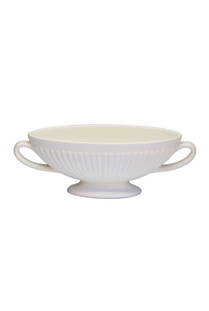 Vintage Wedgwood - Moonstone Bateau Vase with Handles - Small H7.5x22.5cm - UK c.1960