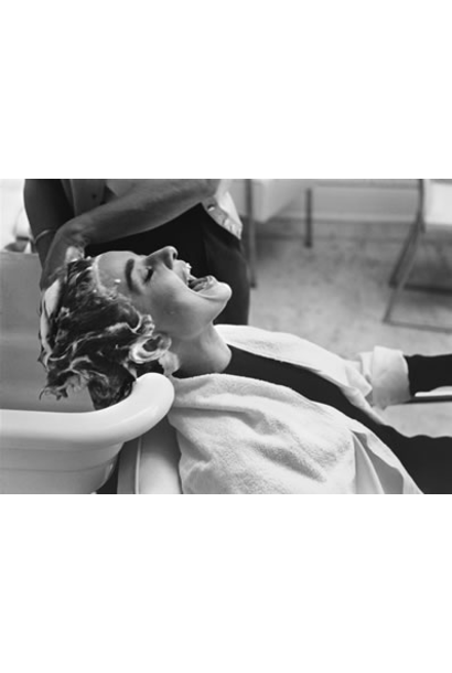 Mark Shaw - Audrey Hepburn Getting Shampooed and Laughing