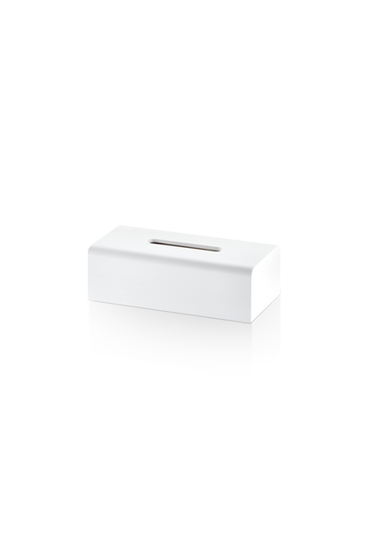 DW - Stone Collection -  STONE KB Rectangular Tissue Box - White Resin - 8x26x13.5cm - Germany