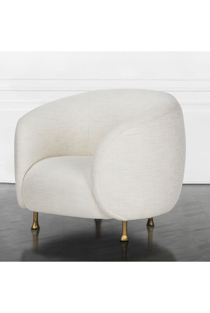 Kelly Wearstler - Lucien Chair in Precise Snow Fabric 35"W x 35"D x 30.625"H