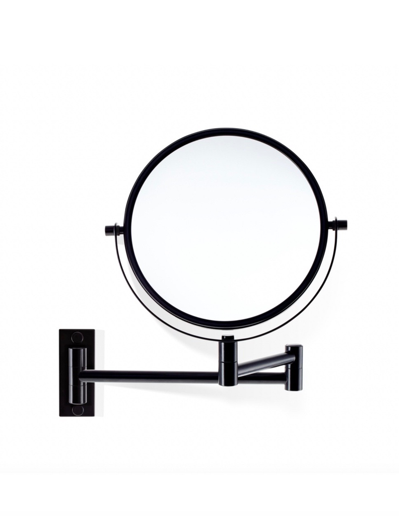 DW - SPT 33 Wall Mounted Cosmetic Mirror - Magnification x 5 - Matt Black -  30 x 3 x 46.4cm D19cm -Germany-1