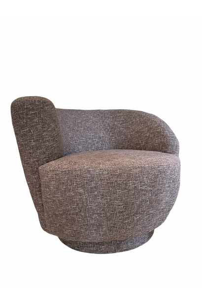 BECKER MINTY - Club Tropicana Swivel Chair in Kelly Wearstler Tinge Fabric - Lilac - H75cm W91cm D88cm Seat H46cm