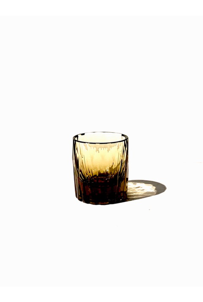 BECKER MINTY - Diamond Cut Collection - Shot Glass - Dark Topaz Crystal Glass 5x4.5cm