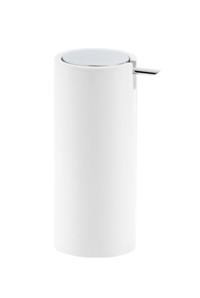 DW - Stone  Collection  - SSP Soap Dispenser Pump - White Resin Matt Chrome - 17x7x9.5cm - Germany