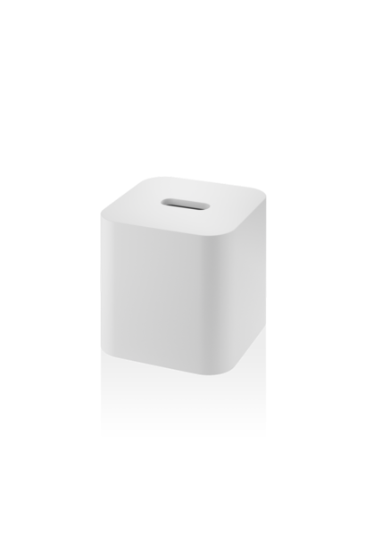 DW - Stone Collection - KBQ Square Tissue Box  - White Resin - Germany