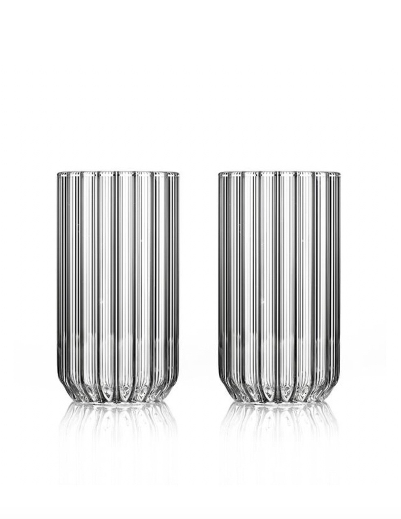Fferrone Glassware - Dearborn Large Glass - 14cm - Set of 2-1