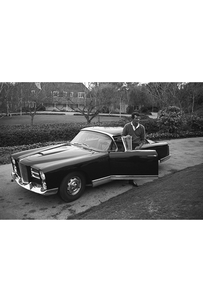 Sid Avery - Dean Martin and his Facel Vega HK500 in the driveway of his Beverly Hills home on Mountain Drive 1961